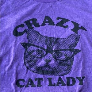 Crazy Cat Lady Purple Tee
